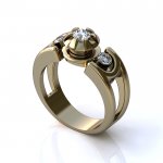 Женские кольца: 3D модели